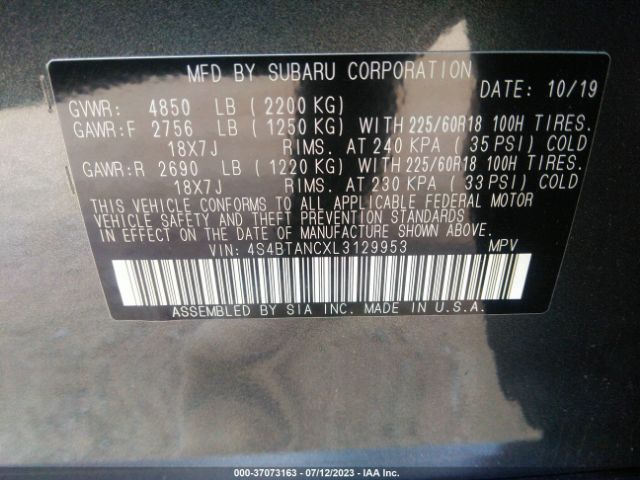 4S4BTANCXL3129953 Subaru Outback Limited