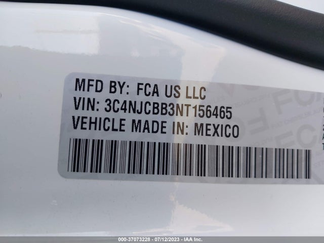 3C4NJCBB3NT156465 Jeep Compass Latitude