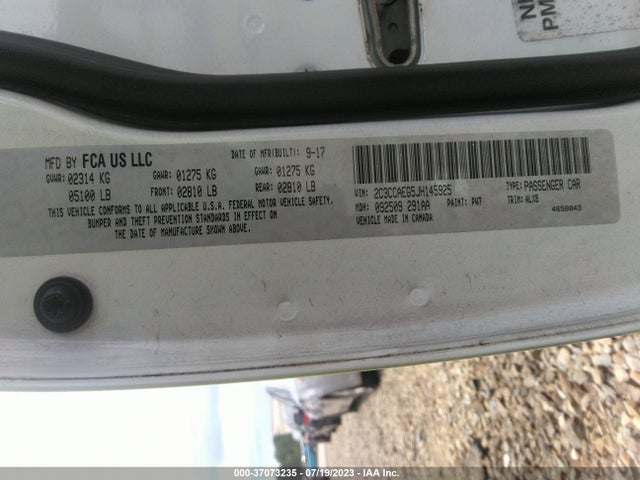 2C3CCAEG5JH145925 Chrysler 300 Limited