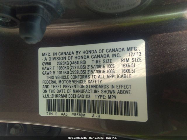 2HKRM4H33EH640103 Honda CR-V LX