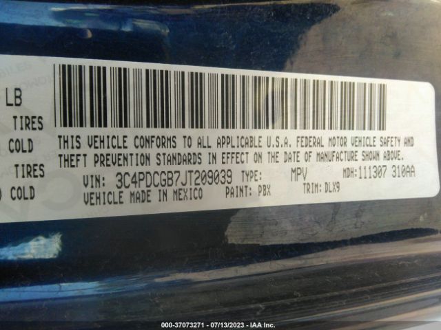 3C4PDCGB7JT209039 Dodge Journey Crossroad