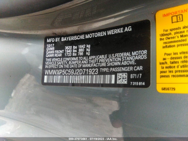 2018 Mini Hardtop, VIN: WMWXP5C59J2D71923