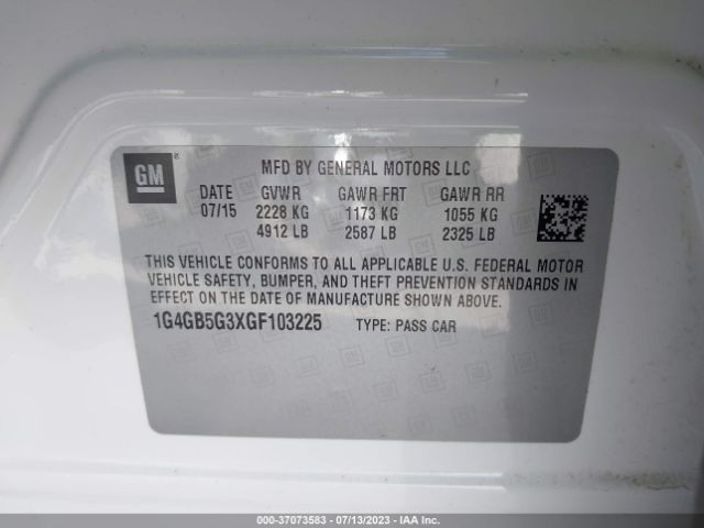 1G4GB5G3XGF103225 Buick Lacrosse Leather