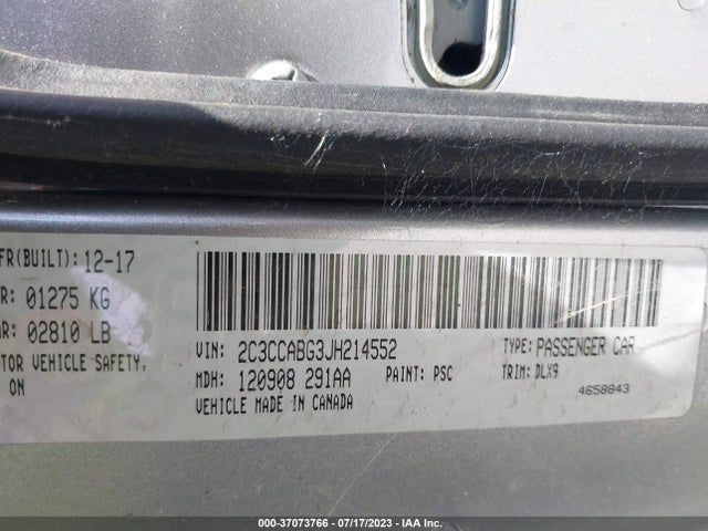 2C3CCABG3JH214552 Chrysler 300 300s
