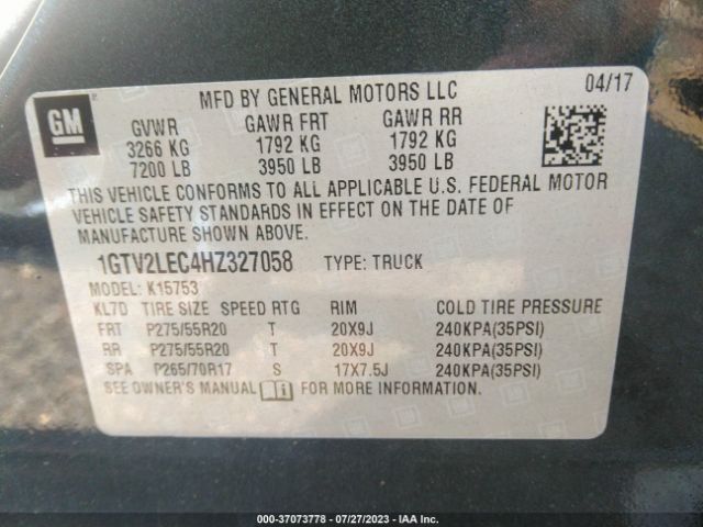 1GTV2LEC4HZ327058 GMC SIERRA 1500