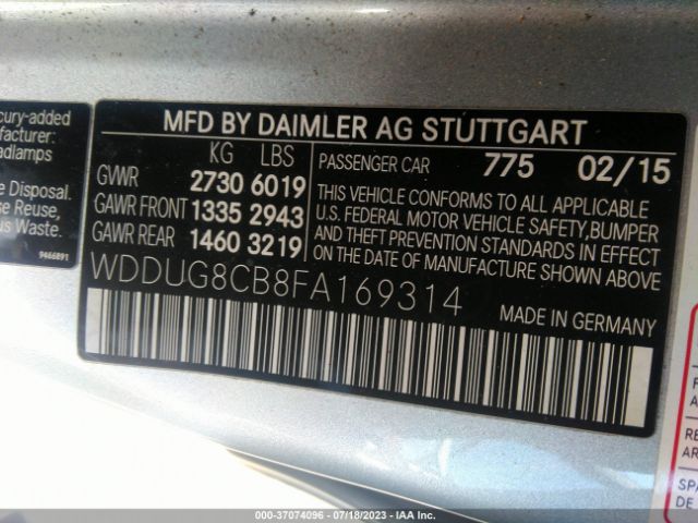 WDDUG8CB8FA169314 Mercedes-Benz S-class S 550