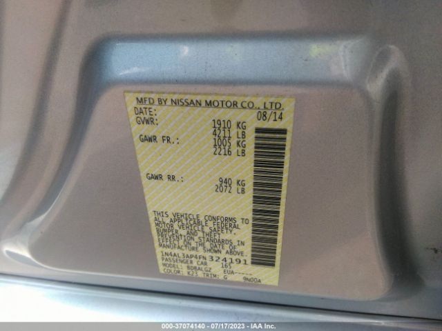 1N4AL3AP4FN324191 Nissan ALTIMA 2.5