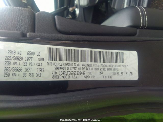 1C4RJFBG7GC338442 Jeep Grand Cherokee Limited