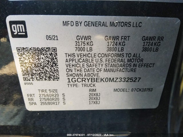 Chevrolet Silverado 1500 Custom 2021 1GCRYBEK0MZ332527 Image 9