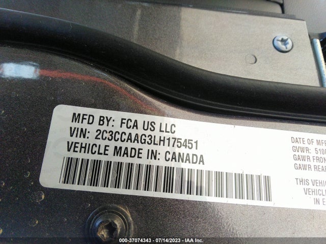 2C3CCAAG3LH175451 Chrysler 300 Touring