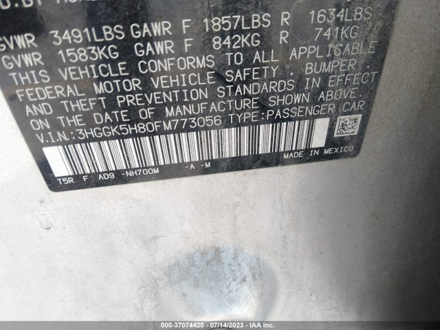 Honda Fit Ex-l/ex 2015 3HGGK5H80FM773056 Image 16