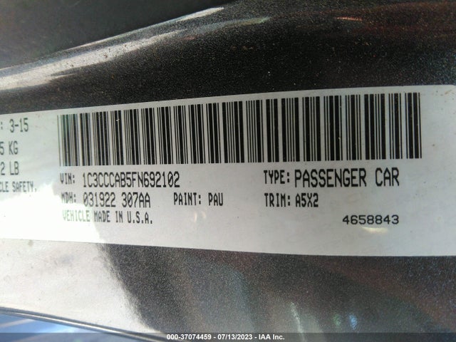 Chrysler 200 Limited 2015 1C3CCCAB5FN692102 Image 9