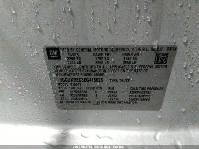 Chevrolet Silverado 1500 1lt 2014 3GCUKREC3EG415626 Image 9