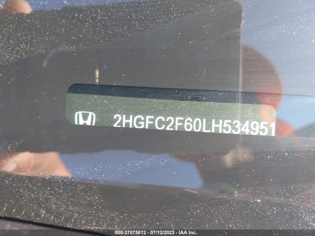 Honda Civic Sedan Lx 2020 2HGFC2F60LH534951 Image 9