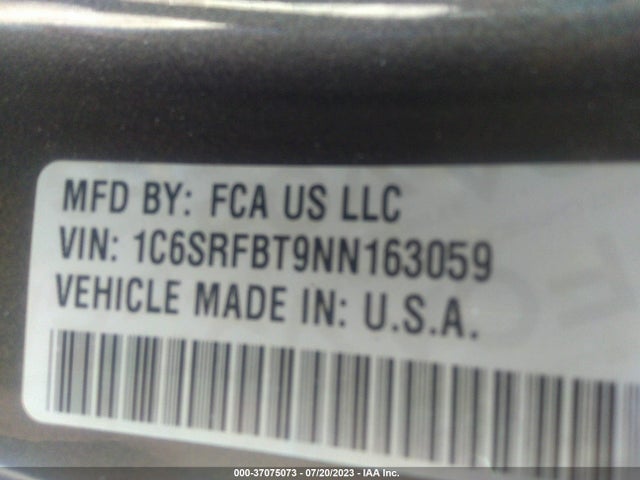 1C6SRFBT9NN163059 RAM 1500 Big Horn