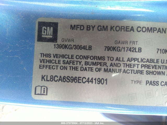 Chevrolet SPARK LS 2014 KL8CA6S96EC441901 Image 10
