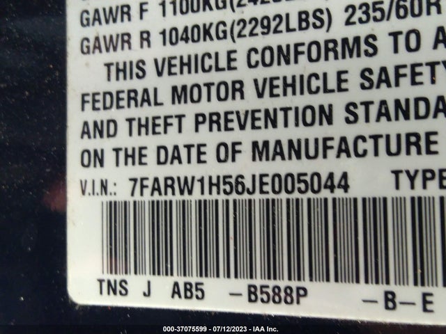 Honda CR-V EX 2018 7FARW1H56JE005044 Image 9