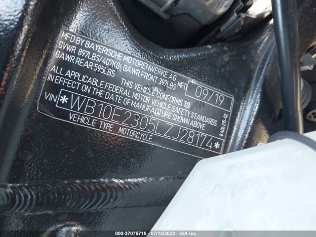 2020 BMW S 1000, VIN: WB10E2305LZJ28174