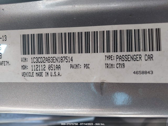 Dodge AVENGER SE 2014 1C3CDZAB3EN187514 Image 9