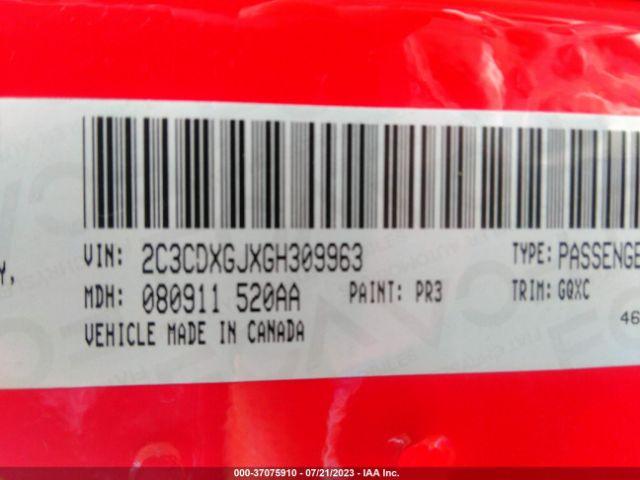 2C3CDXGJXGH309963 Dodge Charger R/t Scat Pack