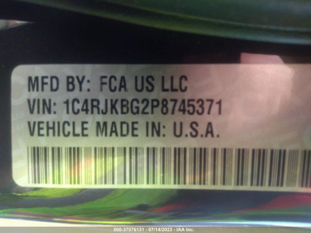 1C4RJKBG2P8745371 Jeep Grand Cherokee L Limited