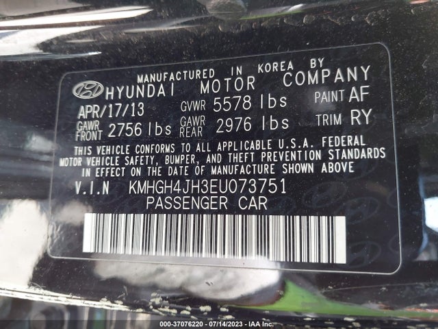 Hyundai Equus Signature 2014 KMHGH4JH3EU073751 Image 9