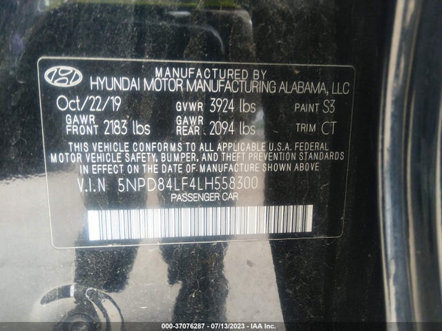 Hyundai ELANTRA SEL 2020 5NPD84LF4LH558300 Image 9