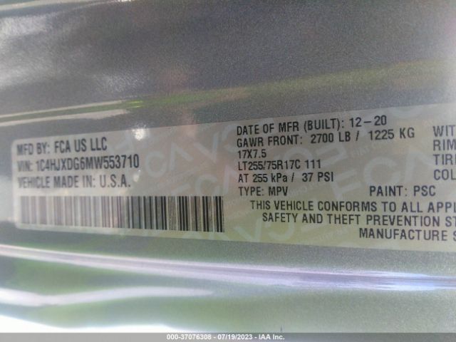 1C4HJXDG6MW553710 Jeep Wrangler Unlimited Willys