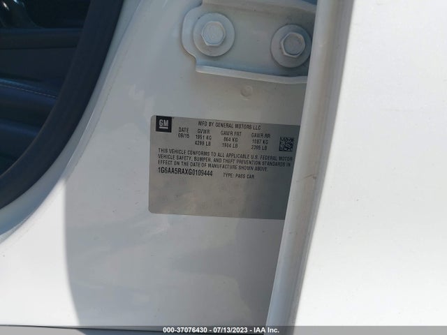 1G6AA5RAXG0109444 Cadillac Ats Sedan Standard Rwd
