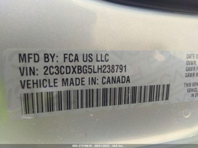 2C3CDXBG5LH238791 Dodge Charger Sxt