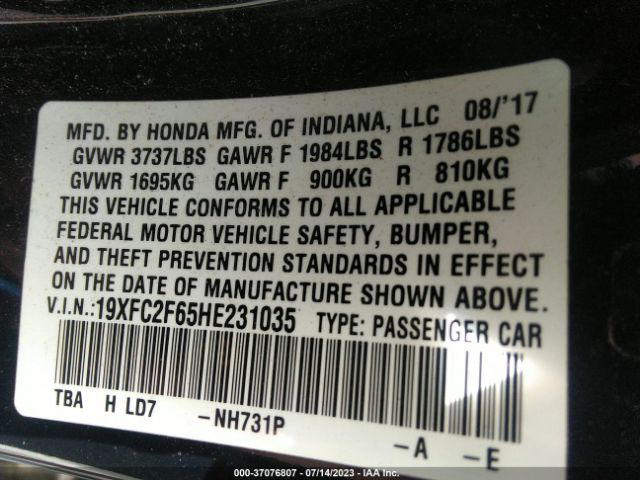 19XFC2F65HE231035 Honda Civic Sedan Lx