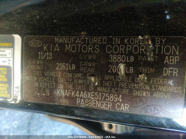 KNAFK4A6XE5175894 KIA FORTE LX