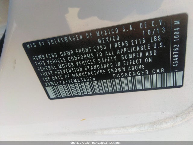 3VWLL7AJ2EM236025 Volkswagen Jetta Sedan Tdi