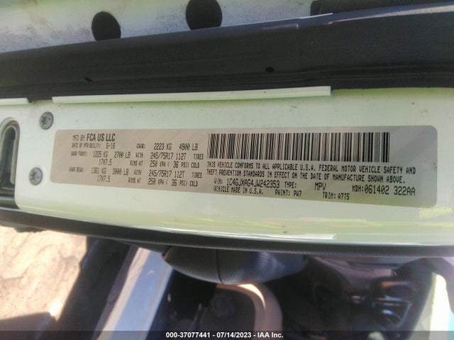 1C4GJXAG4JW242353 Jeep Wrangler Sport S