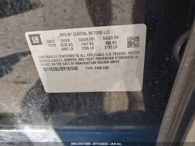 Chevrolet MALIBU LT 2014 1G11C5SL6EF167542 Image 9
