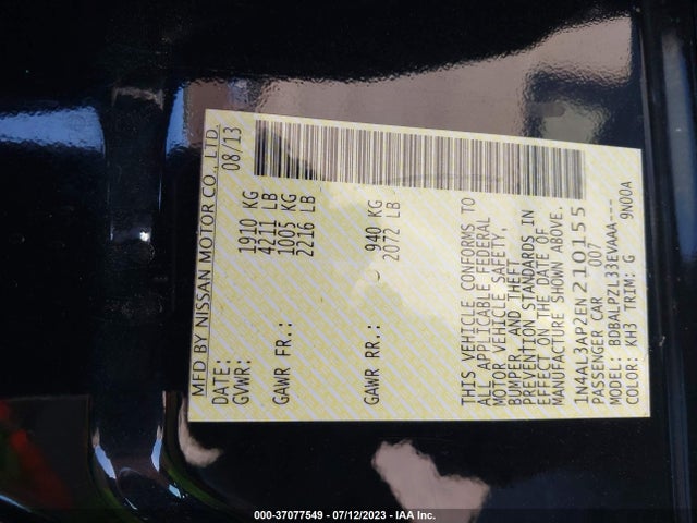 Nissan ALTIMA 2.5 2014 1N4AL3AP2EN210155 Image 16
