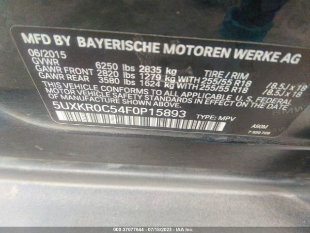 5UXKR0C54F0P15893 BMW X5 Xdrive35i