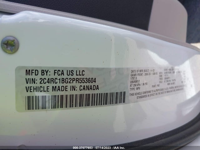 2C4RC1BG2PR553604 Chrysler Pacifica Touring L