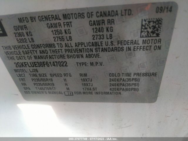2GKFLUE38F6147022 GMC Terrain Denali