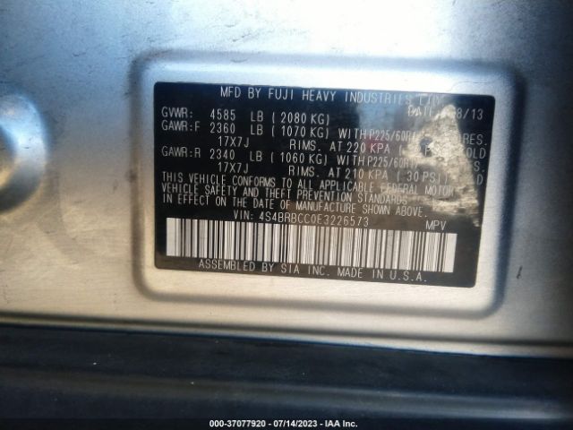 4S4BRBCC0E3226573 Subaru Outback 2.5i Premium