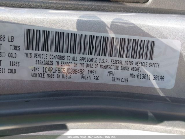 1C4RJFBG5JC308492 Jeep Grand Cherokee Limited