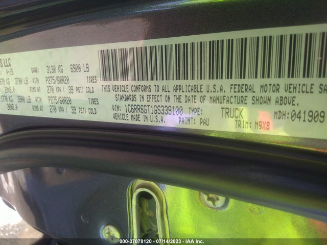 1C6RR6GT1GS339100 RAM 1500 Big Horn