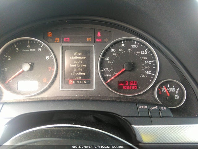 2007 AUDI A4 2.0T VIN: WAUDF78E57A114876