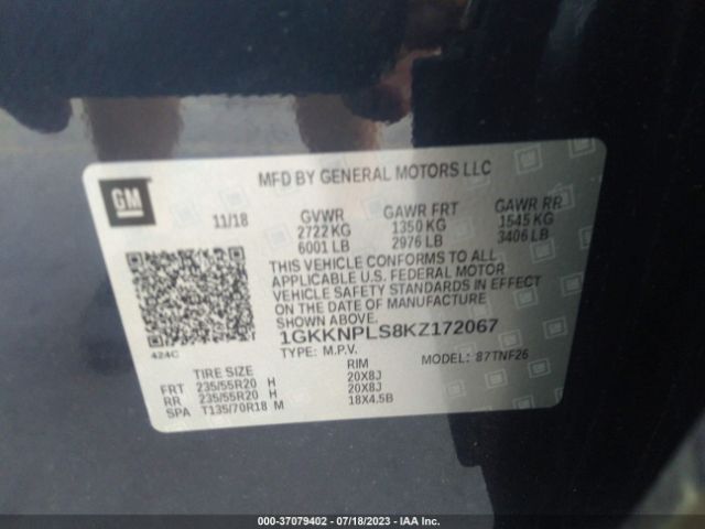 1GKKNPLS8KZ172067 GMC Acadia Denali