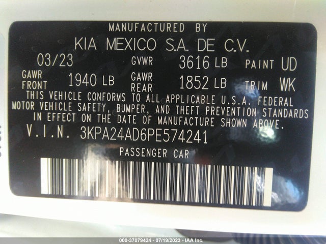 KIA RIO LX 2023 3KPA24AD6PE574241 Image 15