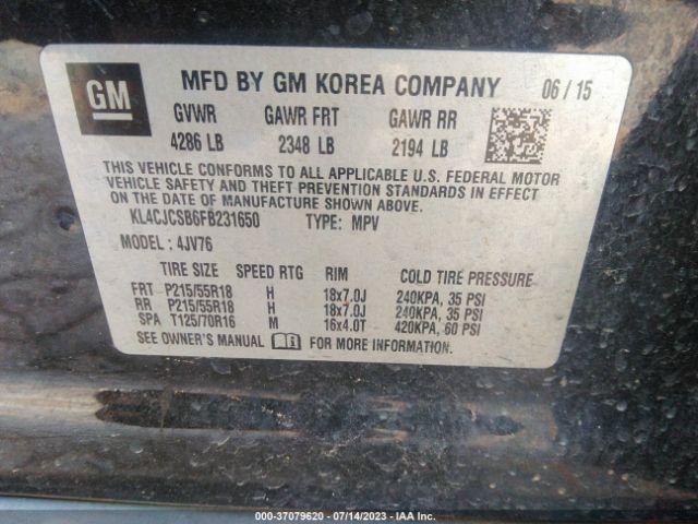 KL4CJCSB6FB231650 Buick Encore Leather