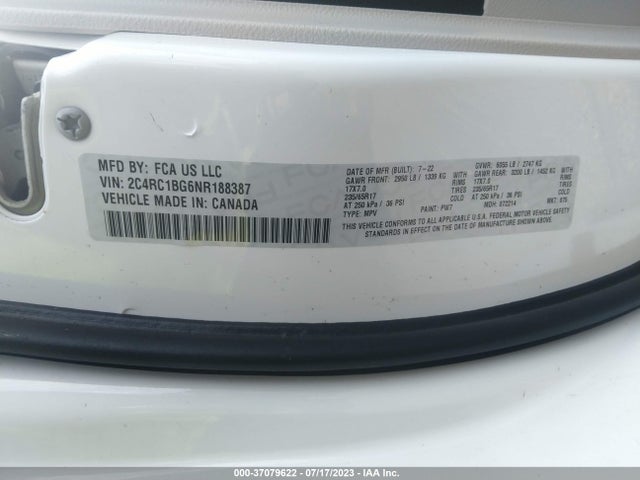 2C4RC1BG6NR188387 Chrysler Pacifica Touring L