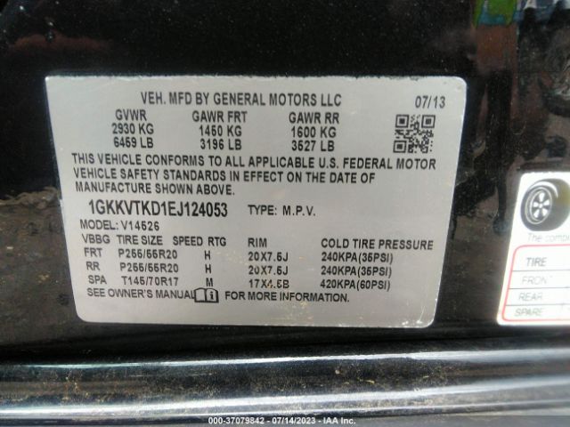 1GKKVTKD1EJ124053 GMC Acadia Denali
