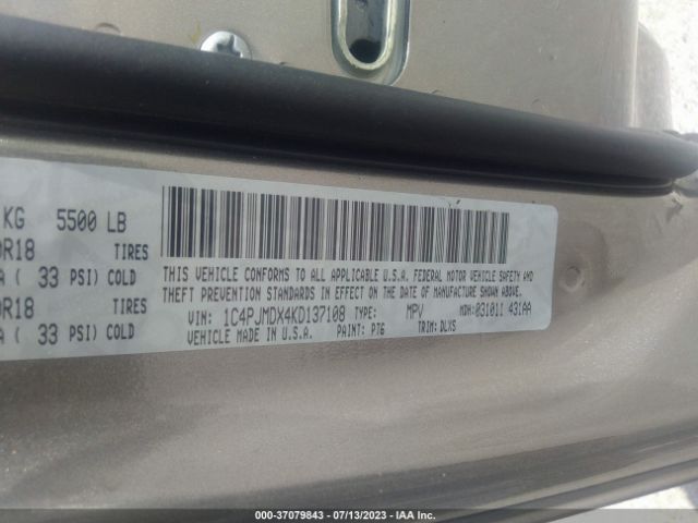 1C4PJMDX4KD137108 Jeep Cherokee Limited