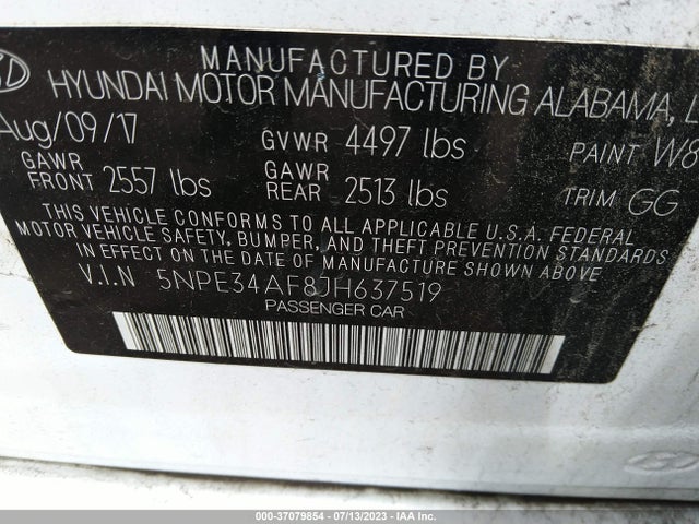 Hyundai SONATA SEL 2018 5NPE34AF8JH637519 Image 14
